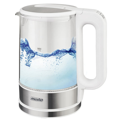 EAN 5903887803908 - Mesko Home MS 1301W tetera eléctrica 1,7 L 2200 W Acero inoxidable, Transparente, Blanco imagen 1
