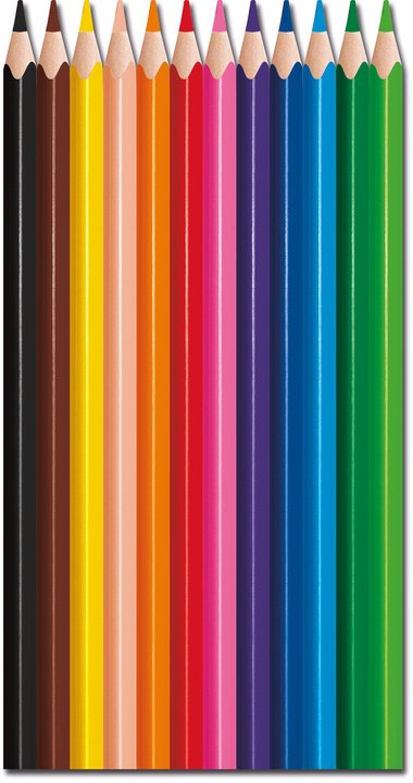EAN 3154148627234 - Maped Strong colour pencils Negro, Marrón, Verde, Azul claro, Verde claro, Marina, Naranja, Melocotón, Ro imagen 2