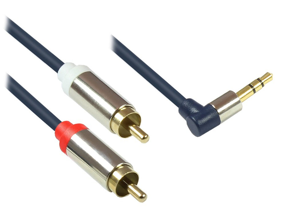 EAN 4014619718740 - Alcasa GC-M0067 cable de audio 5 m 3,5mm 2 x RCA Azul imagen 1