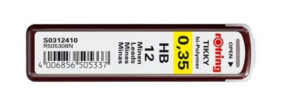 EAN 4006856505337 - Rotring Polymer Leads mina de repuesto HB imagen 1