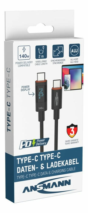 EAN 4013674195916 - Ansmann 1700-0171 cable USB USB 2.0 2 m USB C 0,48 Gbit/s 140 W Antracita imagen 10