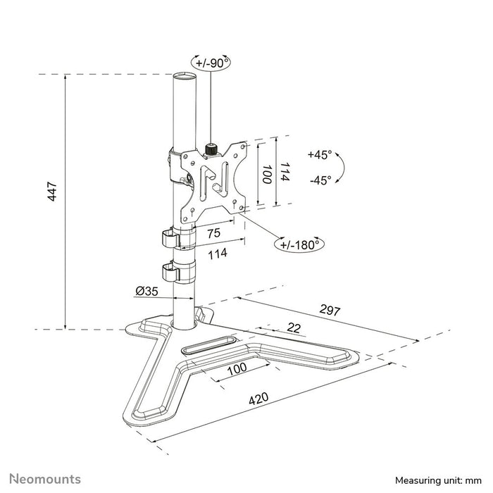 EAN 8721246340454 - Neomounts DS45-600BL1 soporte para monitor 81,3 cm (32") Escritorio Negro imagen 12