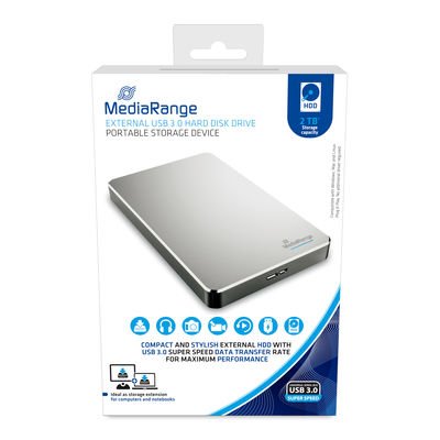 EAN 4260459610908 - MediaRange MR997 disco duro externo 2 TB 5400 RPM 2.5" Micro-USB B 3.2 Gen 1 (3.1 Gen 1) Plata imagen 1