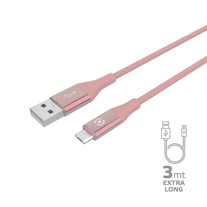 EAN 8021735747505 - Celly USBMICROCOL3MPK cable USB 3 m USB A Micro-USB B Rosa imagen 1