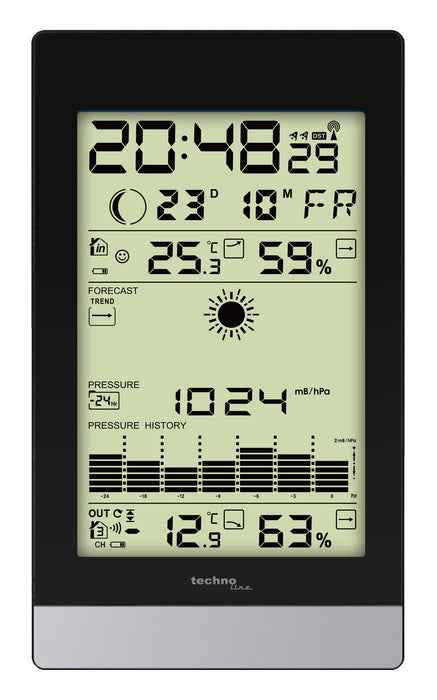 EAN 4029665290508 - Technoline WS 9050 estación meteorológica digital Negro, Plata imagen 1
