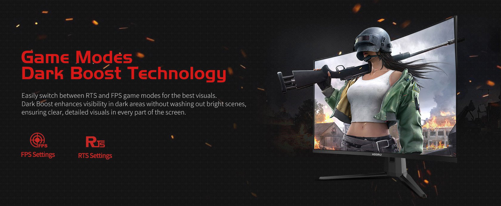 EAN 6940017322501 - Koorui G3221SC pantalla para PC 80 cm (31.5") 2560 x 1440 Pixeles Quad HD Negro imagen 14