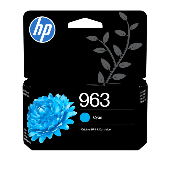 EAN 199764686169 - HP 963 Cyan Original Ink Cartridge cartucho de tinta 1 pieza(s) Rendimiento estándar imagen 1