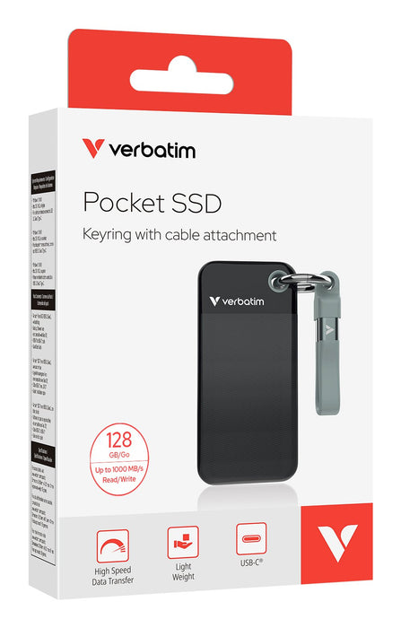 EAN 0023942324324 - Verbatim 32432 unidad externa de estado sólido 128 GB USB Tipo C 3.2 Gen 2 (3.1 Gen 2) Negro, Gris imagen 4