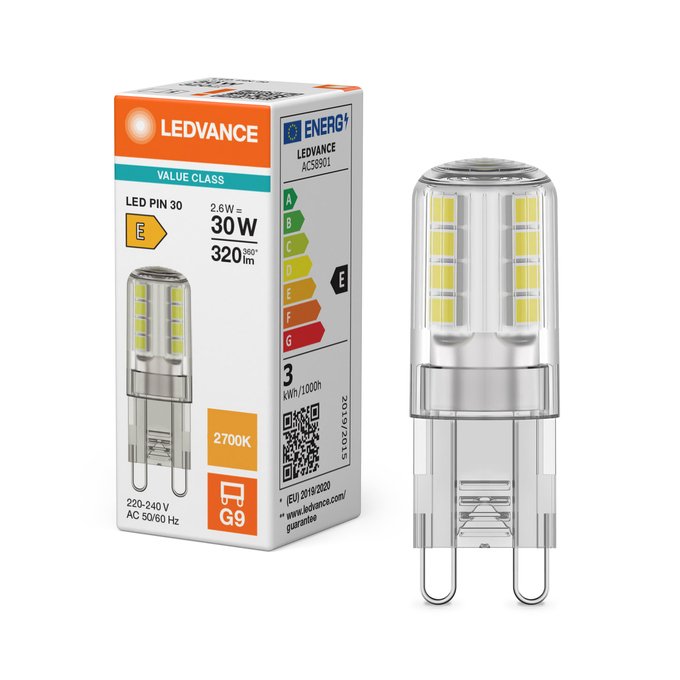 EAN 4099854248931 - Osram 4099854248931 lámpara LED Blanco cálido 2700 K 2,6 W G9 E imagen 5