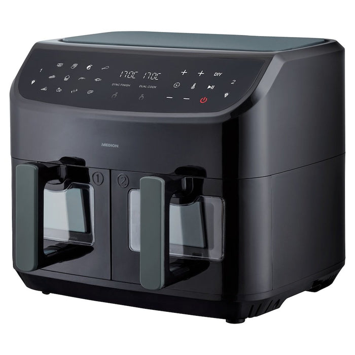 EAN 4061275214840 - MEDION LIFE P20 Doble 8,7 L 2600 W Freidora de aire caliente Negro imagen 7