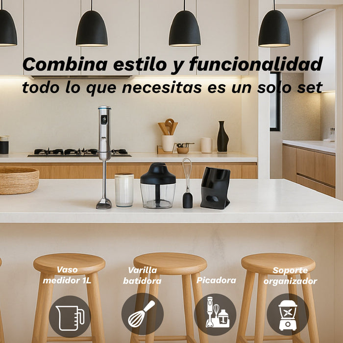 EAN 8426156018881 - Grunkel BM-2000SET batidora Batidora de mano 2000 W Acero inoxidable, Negro imagen 3