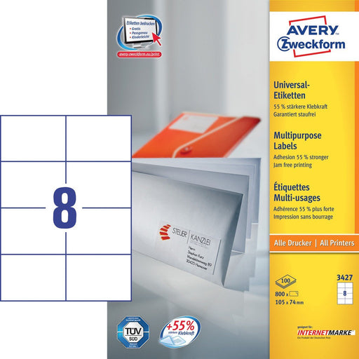 EAN 4004182034279 - Avery 3427 etiqueta de impresora Blanco Etiqueta para impresora autoadhesiva imagen 1