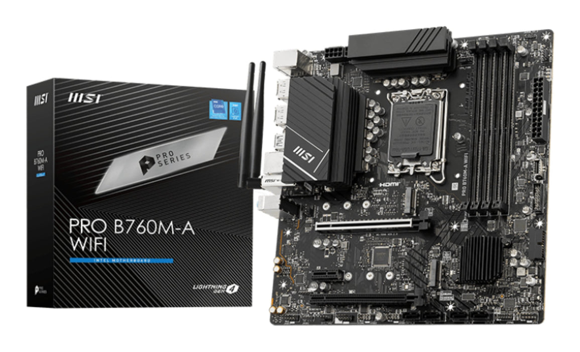 EAN 4711377059572 - MSI PRO B760M-A WIFI placa base Intel B760 LGA 1700 micro ATX imagen 1