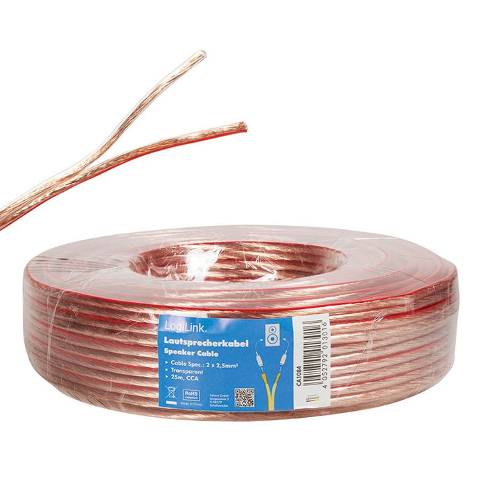EAN 4052792013016 - LogiLink CA1084 cable de audio 25 m Transparente imagen 4