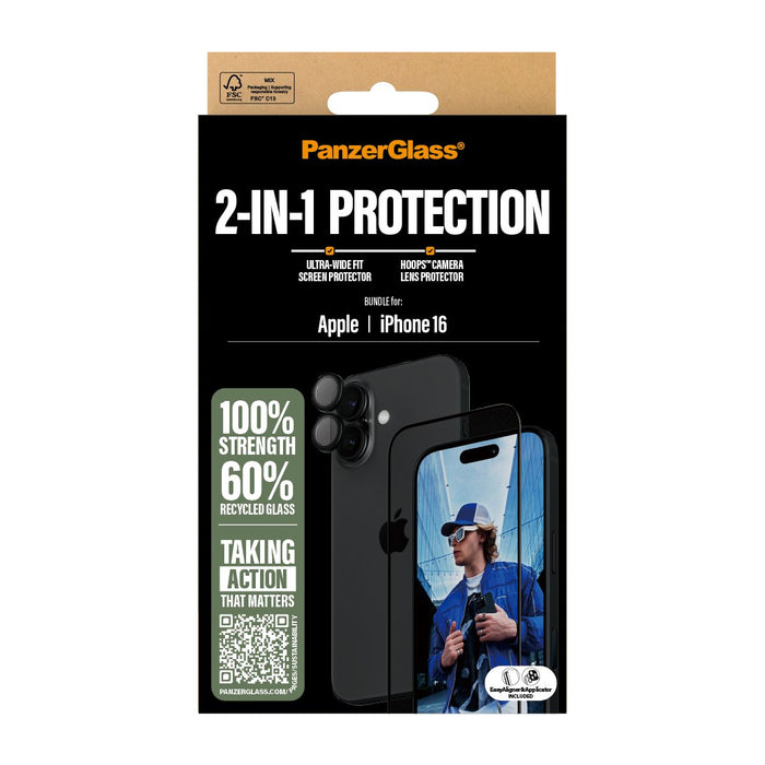 EAN 5715685005763 - PanzerGlass ® 2-in-1 Bundle iPhone 16 Protector de pantalla Apple 1 pieza(s) imagen 3