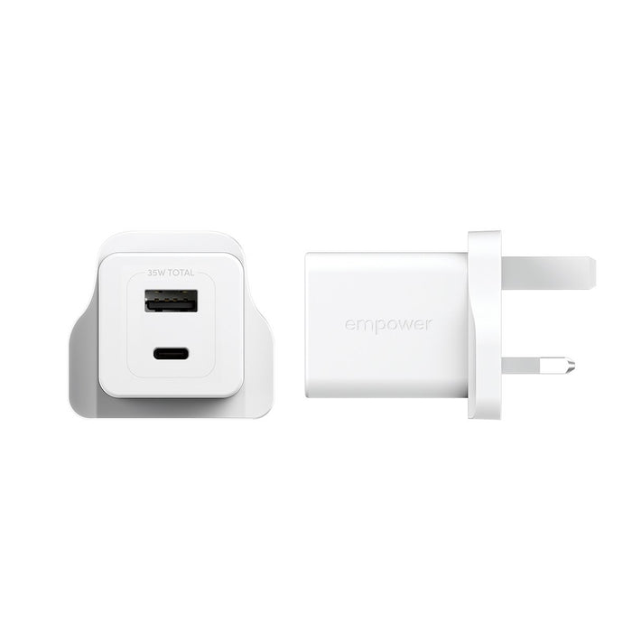 EAN 5715685027567 - PanzerGlass empower™ by ® Turbo 35W Charger incl. USB-C + USB-A | UK Plug| Silver White Blanco imagen 5