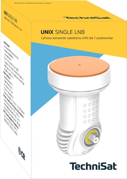 EAN 4019588768017 - TechniSat UNIX Single LNB 10,7 - 12,75 GHz Beige, Naranja imagen 3