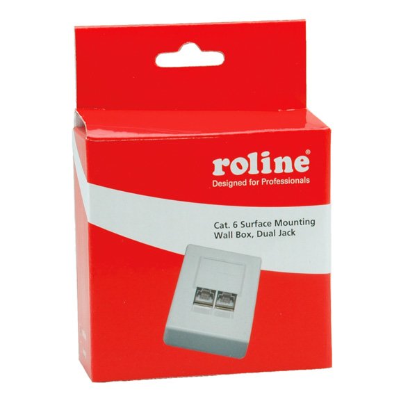 EAN 4017538115294 - ROLINE Surface Mount Wall Jack, Cat.6, shielded white imagen 1