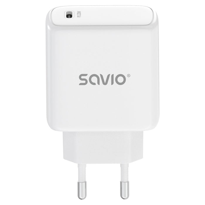 EAN 5907264110078 - Savio LA-14 cargador de dispositivo móvil Universal Blanco Corriente alterna Exterior imagen 1