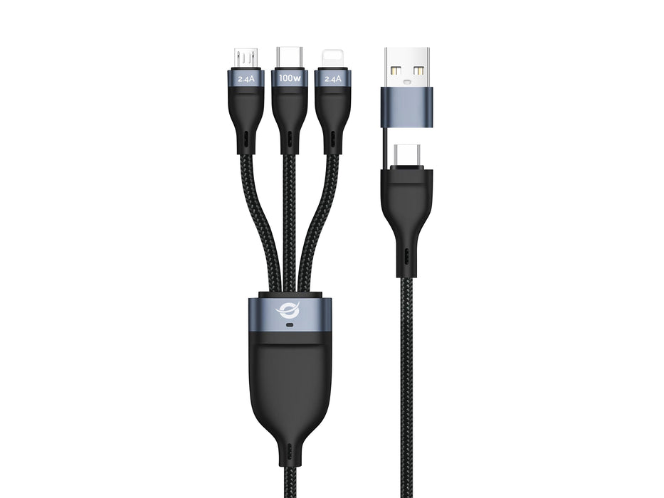 EAN 4015867237977 - Conceptronic ETTA06B15 cable USB USB 2.0 1,5 m USB C USB C/Micro-USB B/Lightning Negro imagen 1
