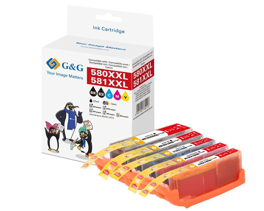 EAN 6941784730216 - G&G 18827 cartucho de tinta 5 pieza(s) Compatible Extra (Súper) alto rendimiento Photo blue, Negro imagen 1