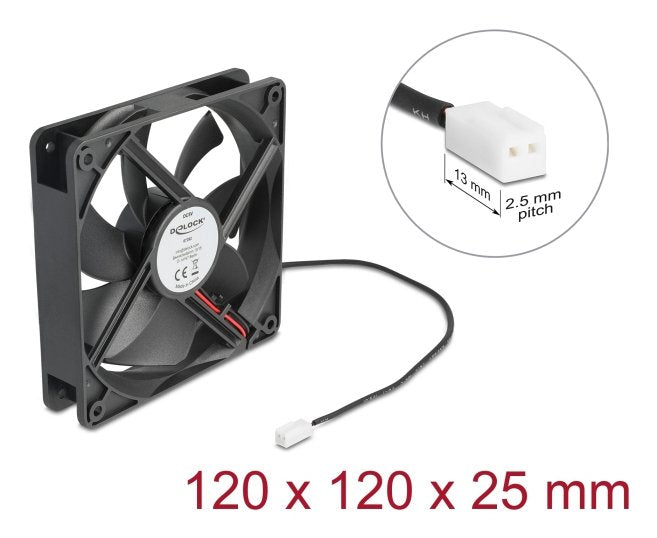 EAN 4043619672929 - DeLOCK 67292 sistema de refrigeración para ordenador Carcasa del ordenador Ventilador 12 cm Negro 1 pieza imagen 3