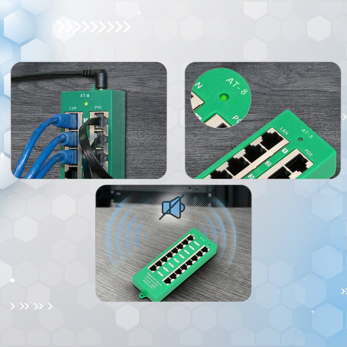 EAN 5903148912561 - Extralink ACTIVE POE INJECTOR 8 PORT GIGABIT 802.3AT/AF MODE A - 1 Gbps - 8-Port Gigabit Ethernet 48 V imagen 10