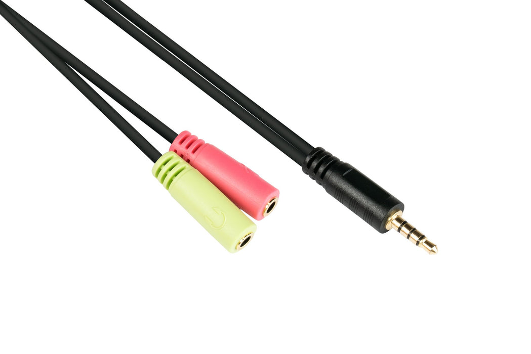 EAN 4014619553624 - Alcasa AD-HS03 cable de audio 0,2 m 3,5mm 2 x 3.5mm Negro imagen 1
