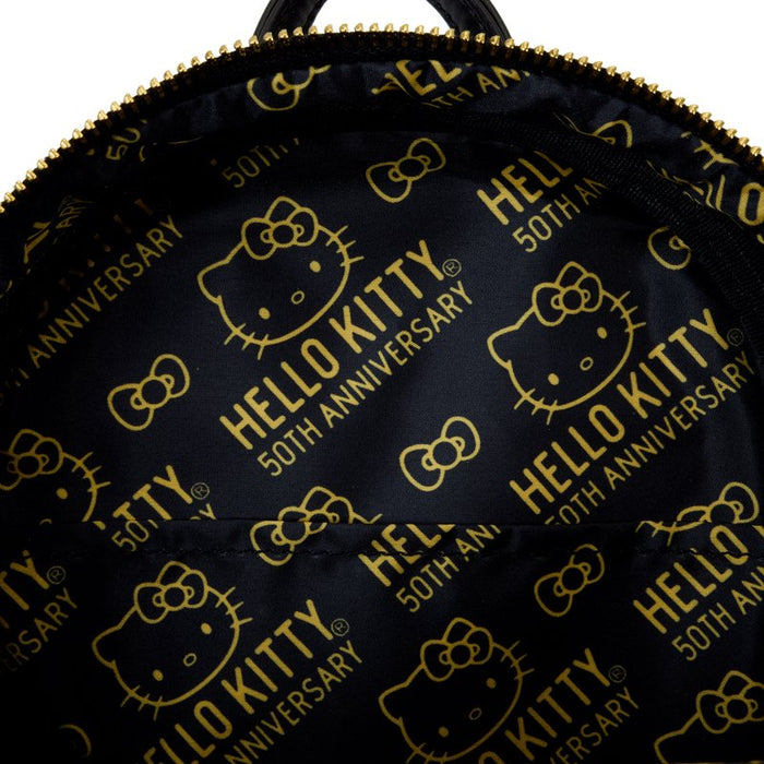 EAN 0671803530416 - Loungefly 50th Anniversary mochila City backpack Oro Cuero vegano imagen 5