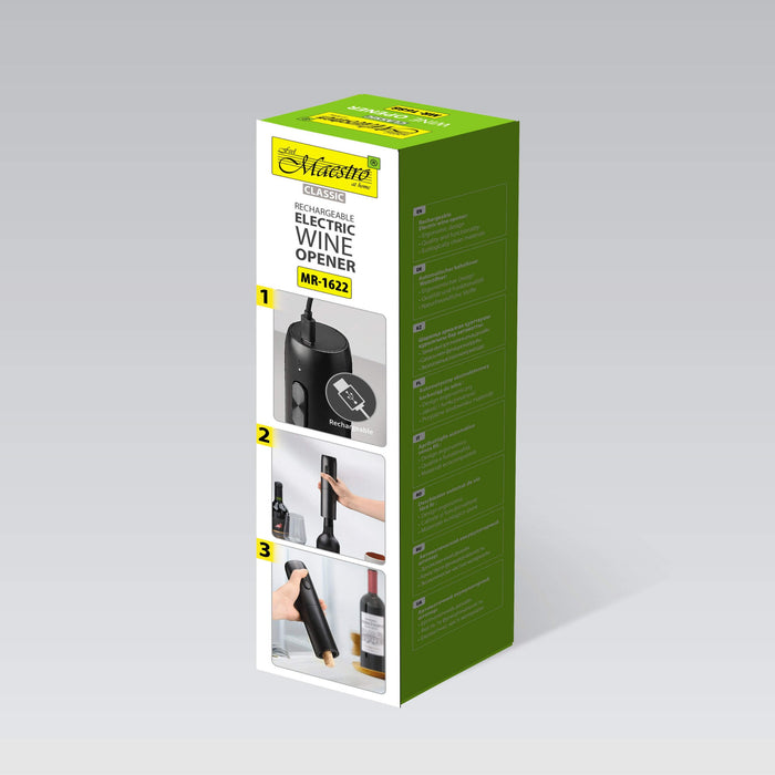 EAN 4820268322319 - Maestro MR-1622 sacacorchos Abridor de vino eléctrico Negro imagen 6