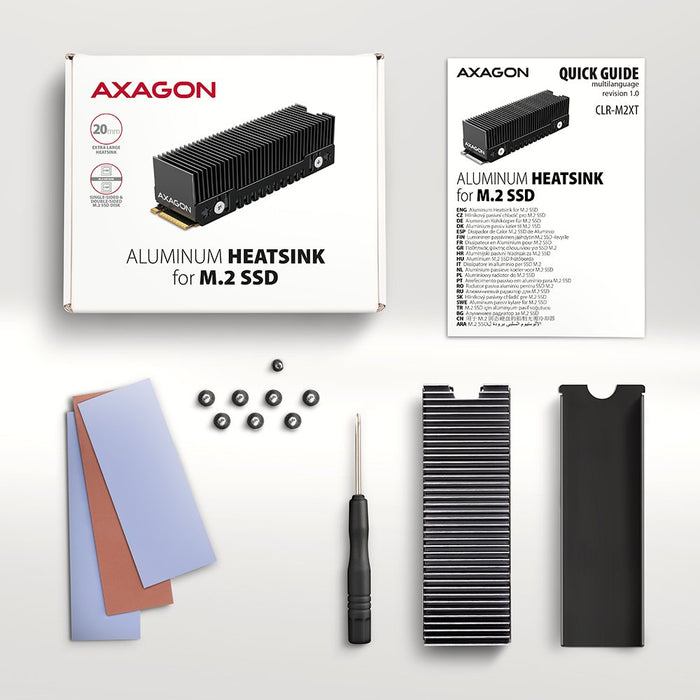 EAN 8595247907950 - Axagon CLR-M2XT M.2 SSD Passivkühler Aluminium - 2280 M.2 NVMe SSD, Unidad de estado sólido Disipador tér imagen 5