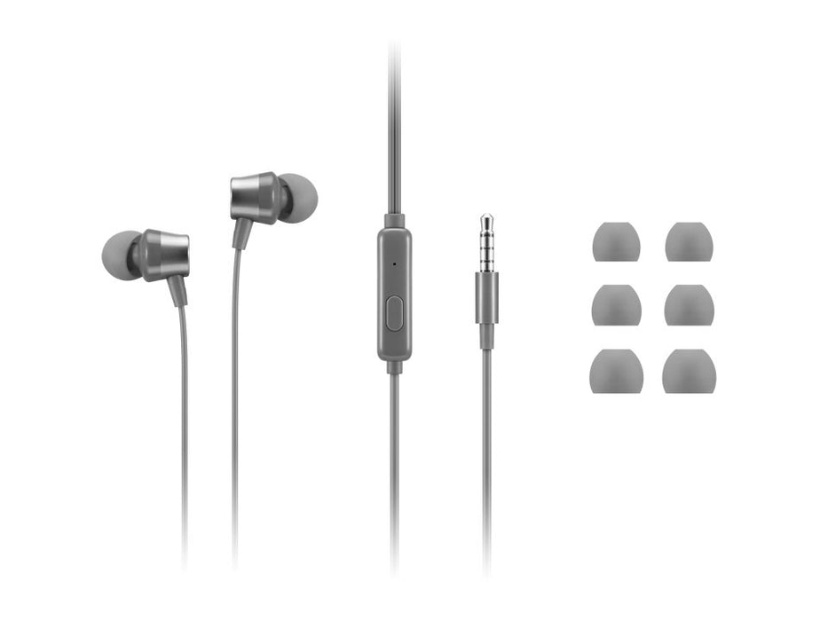 EAN 0195892059851 - Lenovo 110 Analog Auriculares Alámbrico Dentro de oído Llamadas/Música Gris imagen 1