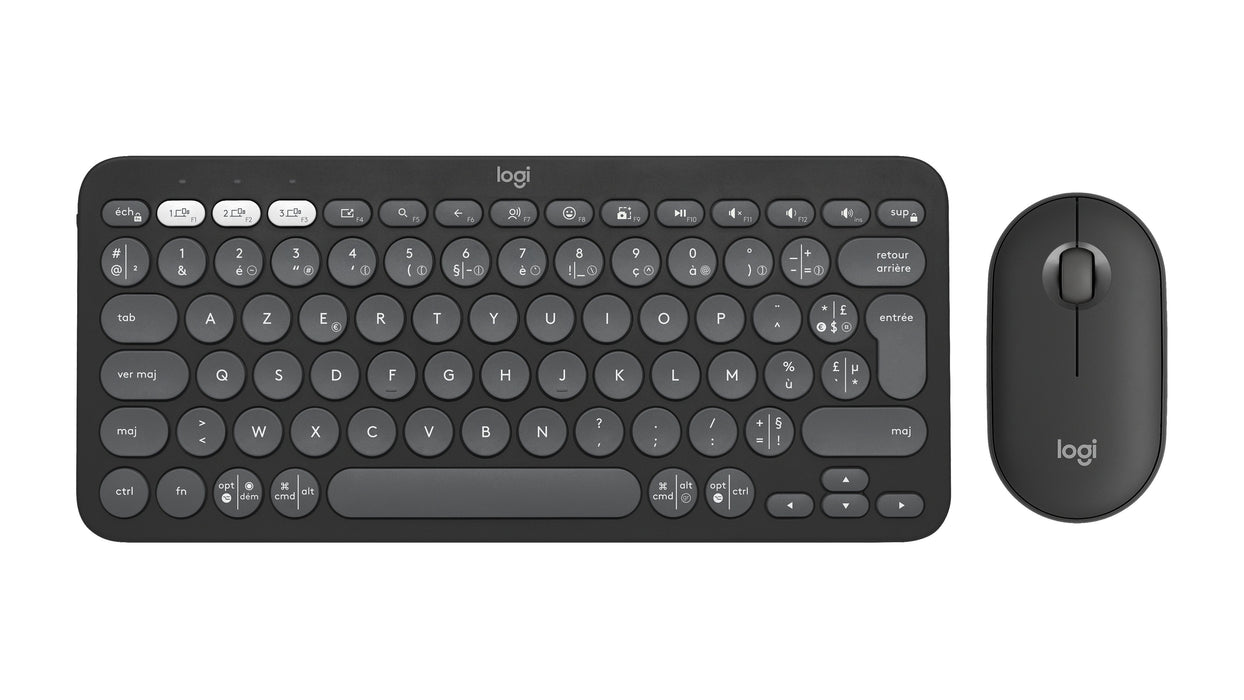 EAN 5099206115361 - Logitech Pebble 2 Combo teclado Ratón incluido Universal RF Wireless + Bluetooth AZERTY Francés Grafito imagen 1