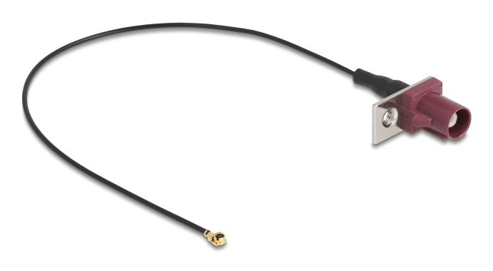 EAN 4043619907304 - DeLOCK 90730 cable coaxial 1.13 0,2 m FAKRA D I-PEX MHF1 Negro, Burdeos imagen 1