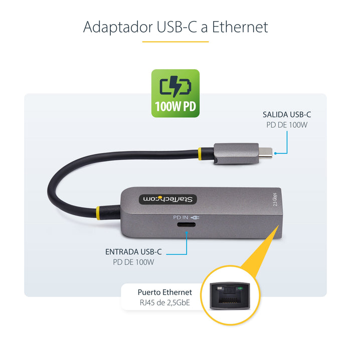 EAN 0065030904742 - StarTech.com 2GPD3-USB-C-ETHERNET adaptador y tarjeta de red 5000 Mbit/s imagen 9