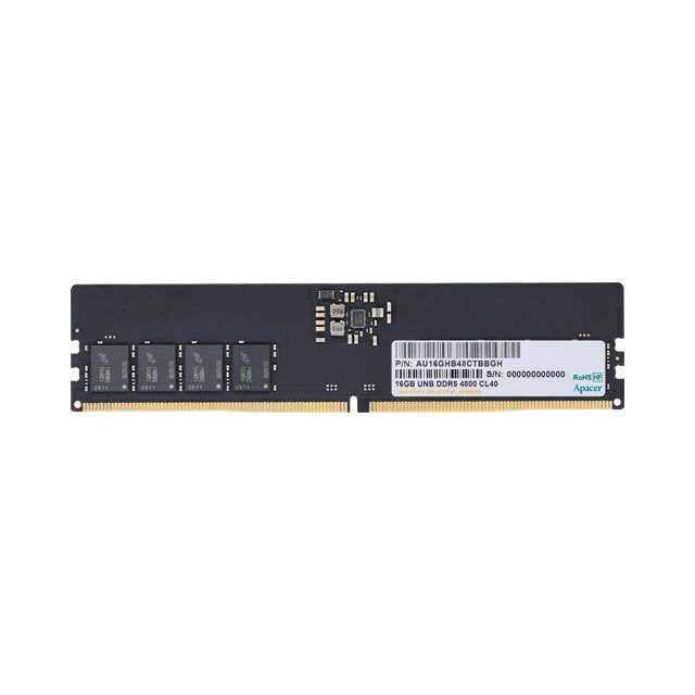 EAN 4712389908292 - Apacer AU16GHB48CTBBGH módulo de memoria 16 GB 1 x 16 GB DDR5 288-pin DIMM ECC imagen 1