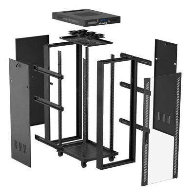 EAN 5901969446869 - Lanberg FF01-6032-12BL armario rack 32U Bastidor para instalación en suelo Negro imagen 11