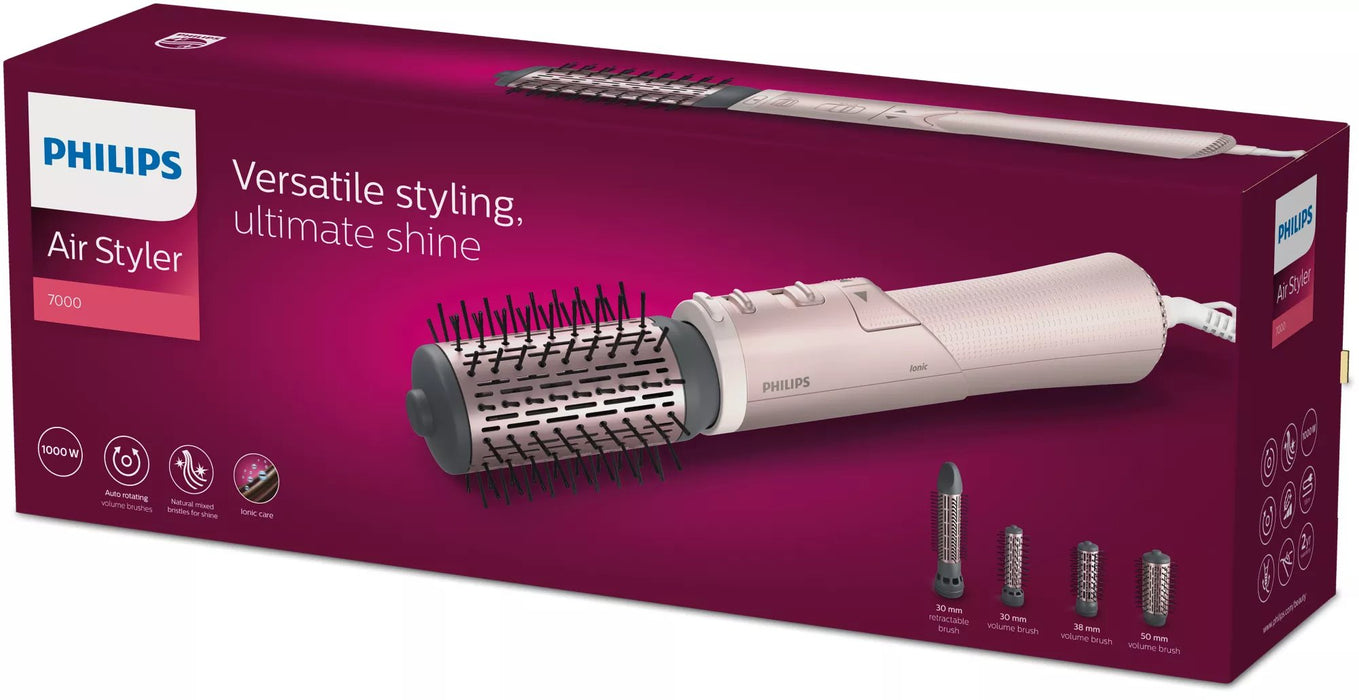 EAN 8720689002837 - Philips 7000 series BHA735/00 Utensilio de peinado Cepillo de aire caliente Caliente Rosa 1000 W 1,8 m imagen 3