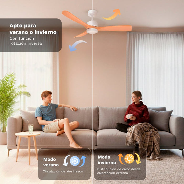 EAN 8426156019512 - Grunkel SKYSTYLE52 ventilador Madera, Blanco imagen 6