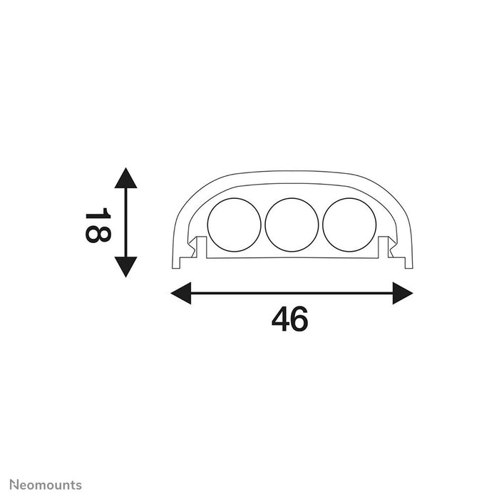EAN 8717371444051 - Neomounts NS-CC050SILVER organizador de cables Pared Plata imagen 2
