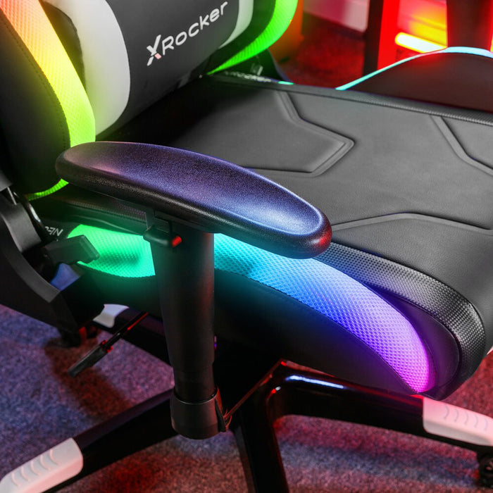 EAN 0094338230291 - X Rocker Agility eSports RGB Silla para videojuegos de PC Asiento acolchado tapizado Negro, Gris imagen 4