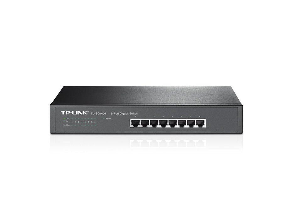 EAN 6935364020019 - TP-Link TL-SG1008 No administrado Gigabit Ethernet (10/100/1000) 1U Negro imagen 1