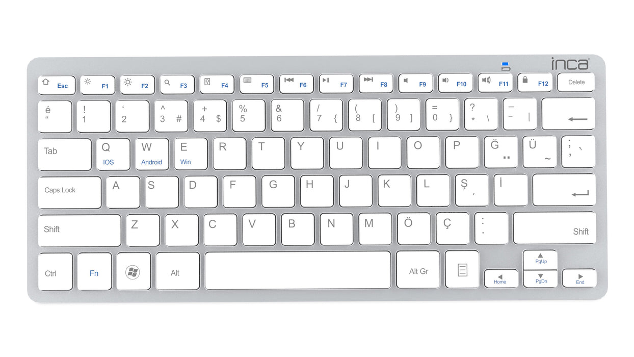 EAN 8681949011825 - Inca IBK-569BT teclado Hogar Bluetooth Metálico, Plata imagen 1