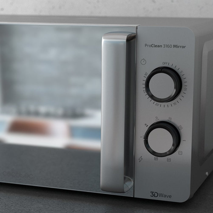 EAN 8435484015318 - Cecotec ProClean 3160 Mirror Gris Microondas con grill Encimera 20 L 700 W imagen 7