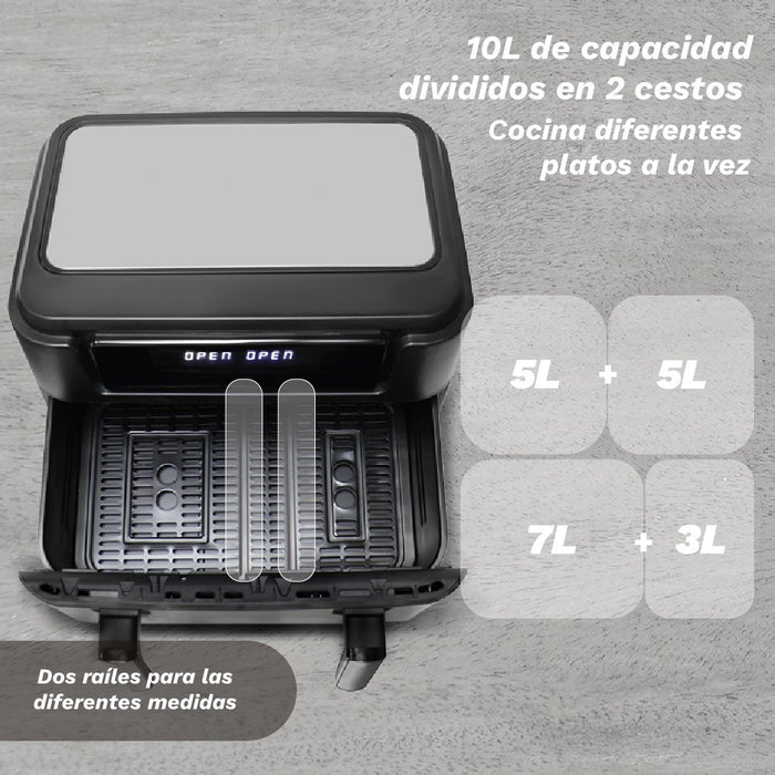 EAN 8426156019024 - Grunkel 8426156019024 freidora Doble 10 L Independiente 2800 W Freidora de aire caliente Negro imagen 6