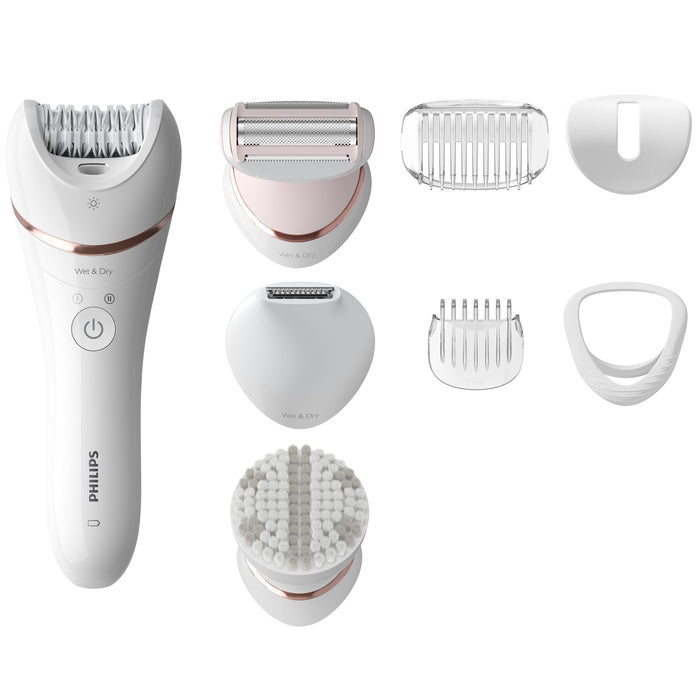 EAN 8710103935537 - Philips 8000 series BRE735/00 depiladora 32 pinzas Rosa, Blanco imagen 3