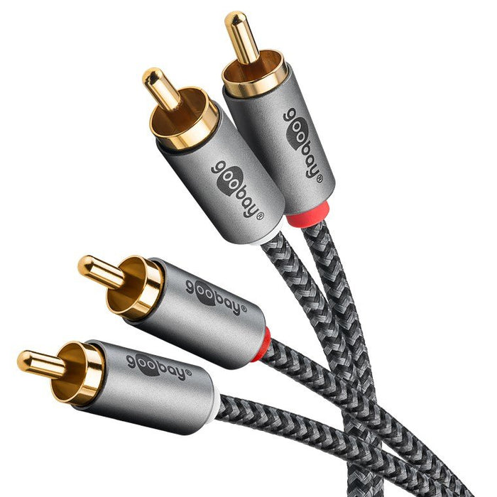 EAN 4040849652943 - Goobay 65294 cable de audio 3 m 2 x RCA Negro, Plata imagen 4