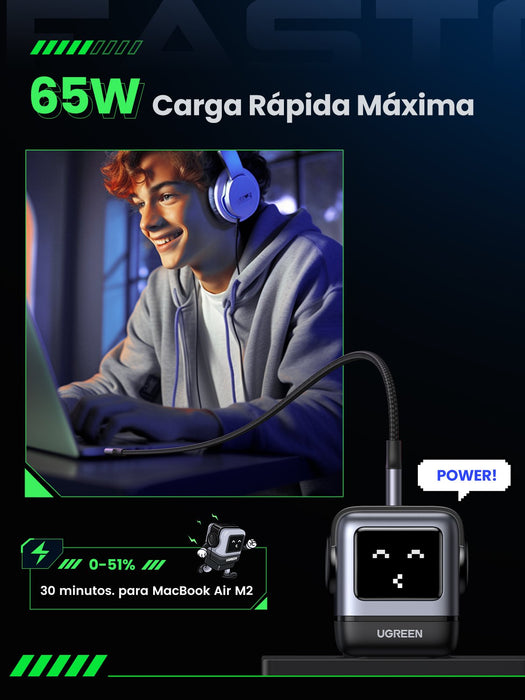 EAN 6941876236688 - Ugreen Nexode RG 65W 3-Port GaN Ordenador portátil, Teléfono móvil, Portátil, Batería portátil, Teléfono  imagen 8