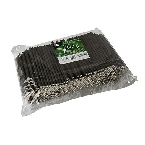 EAN 4002911875100 - Papstar 87510 pajita de beber desechable 500 pieza(s) Negro imagen 2