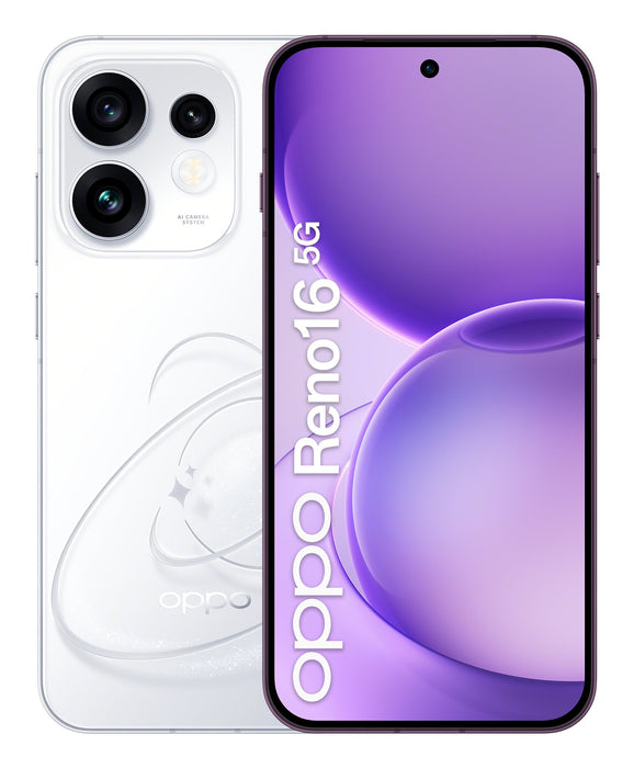EAN 6942675412594 - OPPO Reno16 5G 16,1 cm (6.32") SIM doble Android 16.0 USB Tipo C 8 GB 512 GB 6000 mAh Blanco imagen 1